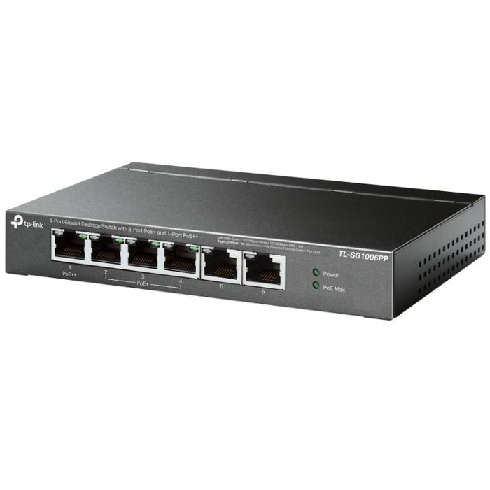 TP-Link TL-SG1006PP Switch Gigabit de 6 puertos con PoE++ y PoE+
